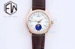EW Factory Swiss Replica Rolex Cellini Moonphase Watch Rose Gold 3165 Movement Brown Strap